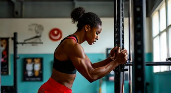 Die Vorbereitung der Olympiasiegerin Yemisi Ogunleye (1/10)